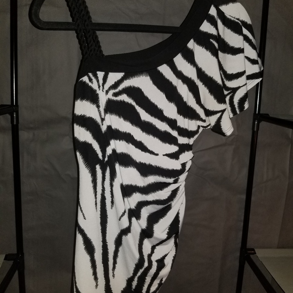Off one shoulder silky top